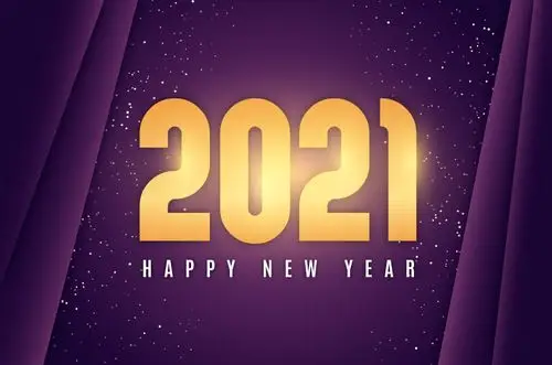 金色数字设计2021新年快乐背景矢量素材aieps