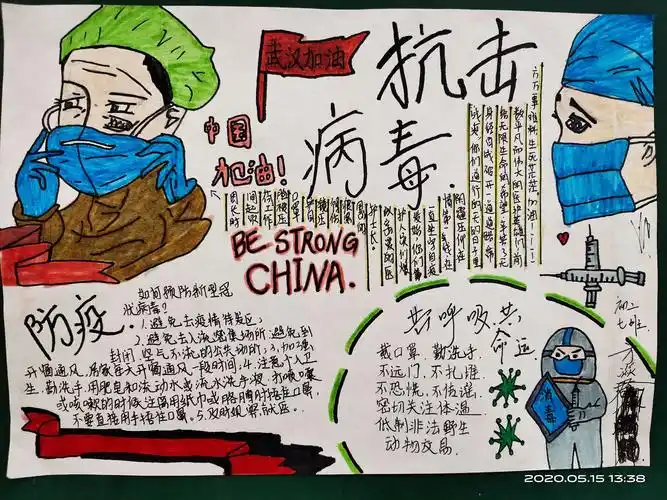 【花溪中学】"新冠防控知识"主题手抄报优秀作品展