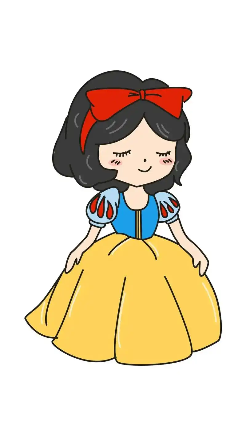 白雪公主 #简笔画 #儿童画 #启蒙 - 抖音