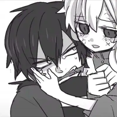 高质量黑白动漫情头_情侣头像_我要个性网