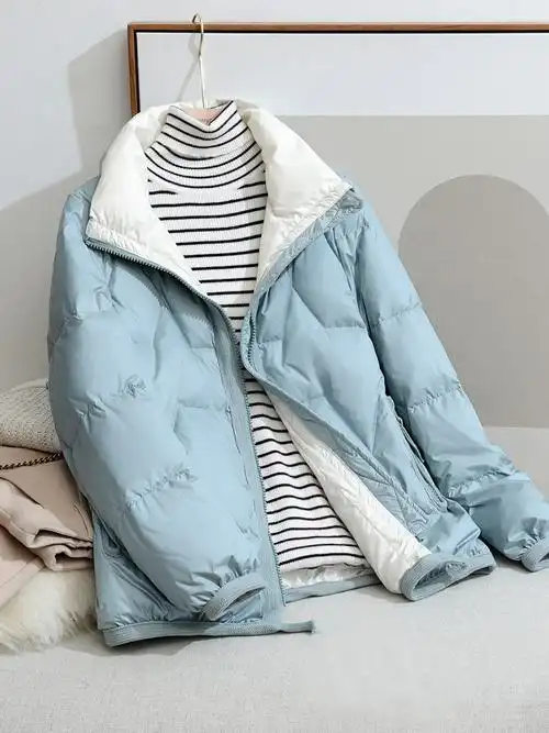 轻薄羽绒服女短款薄款2021新款韩版时尚小个子立领轻便秋冬外套潮