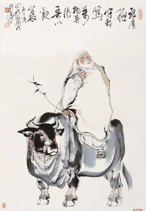 "骑青牛"也是有原因的,古人认为"青"是东方青帝的代名词,"主春",给