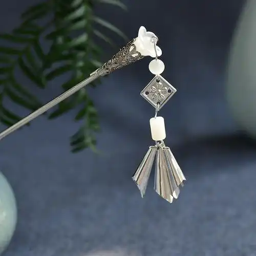 皇磊汉服古装少女饰品风铃流苏代步发簪古代发饰