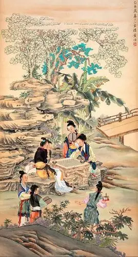 古代围棋对弈图