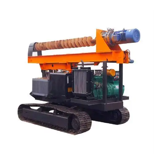 小型履带钻机光伏电站打桩机履带式螺旋钻机