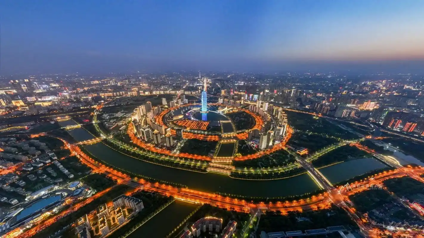 郑州cbd夜景99.郑州cbd的夜景,我说是河南省夜景的天花 - 抖音