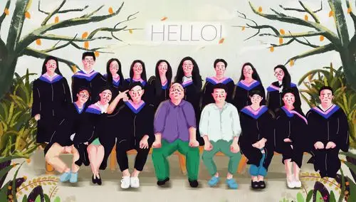 毕业合照插画#青春答卷2017