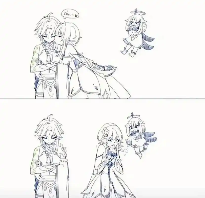 魈荧cp向! 左上角避雷 魈:调皮 画师不知,知道的说一下