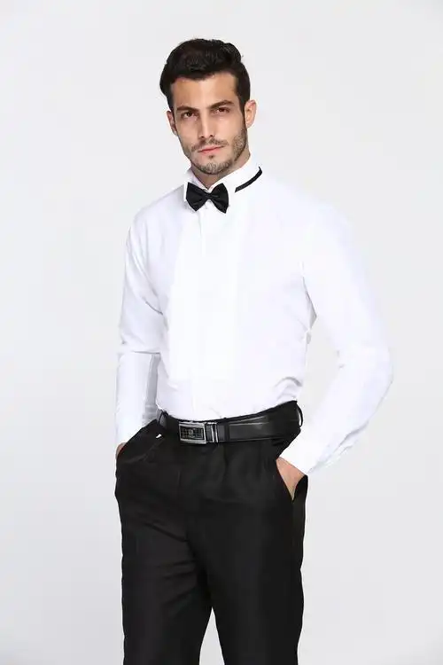 男士演出舞台表演西服套装 梧桐尚男士演出礼服领结白衬衫大合唱服