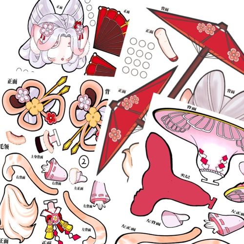 纸片人手工可动迷你世界关节可动diy纸片人偶图纸手工diy材料