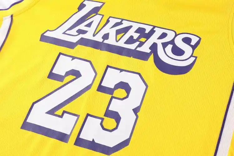 假两件湖人城市版23号詹姆斯球衣单件比赛运动篮球服套装男印字号