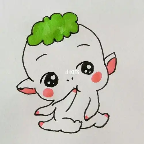 可爱滴小胡巴 简笔画 来一起get画法吧简笔画影视绘画