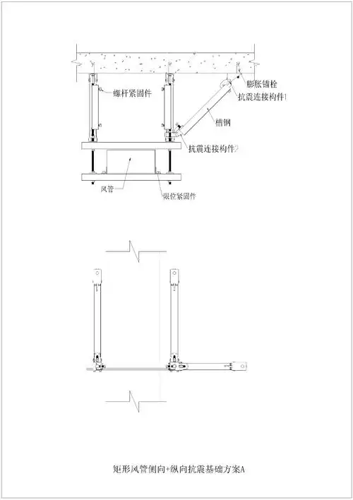 送21个大样图|建筑工程抗震支架安装工艺示意图