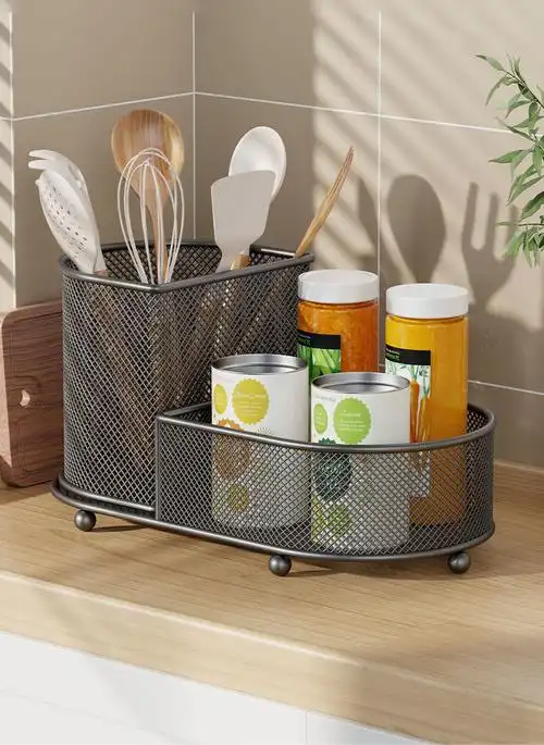 厨房水槽台面多功能置物架多层油盐酱醋放置架子铲子勺子收纳架子