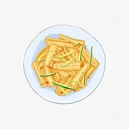 psdpng黄色国风美食凉拌腐竹手.pngpsdpng手绘核桃干果卡通插画免.