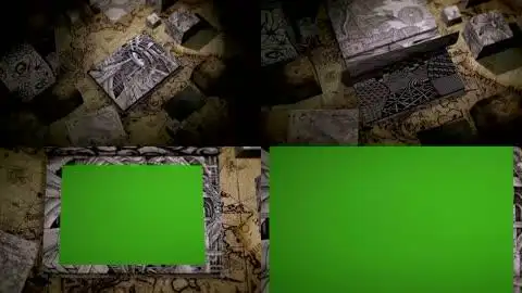 旧电影漫画书翻书绿幕抠像绿屏4k特效