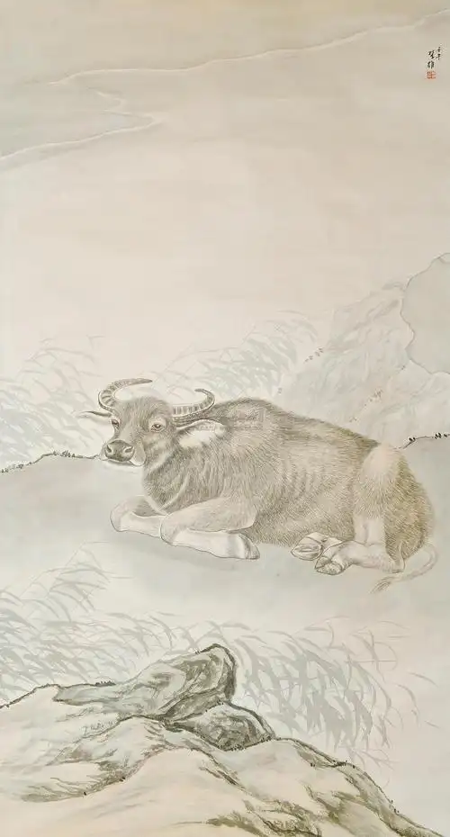 【水牛 立轴 水墨纸本】拍卖品_图片_价格_鉴赏_绘画_雅昌艺术品拍卖