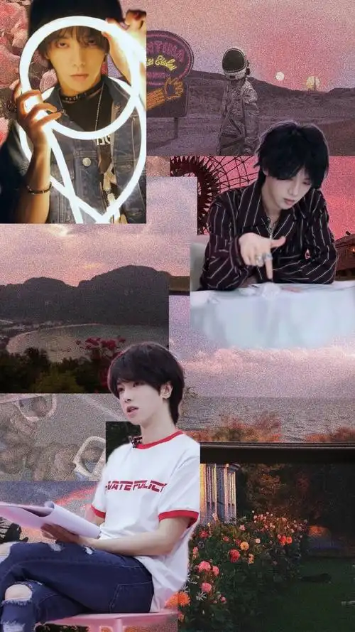 华晨宇帅气拼接手机壁纸