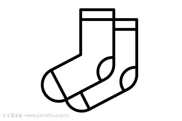 幼儿简笔画袜子的画法_袜子简笔画