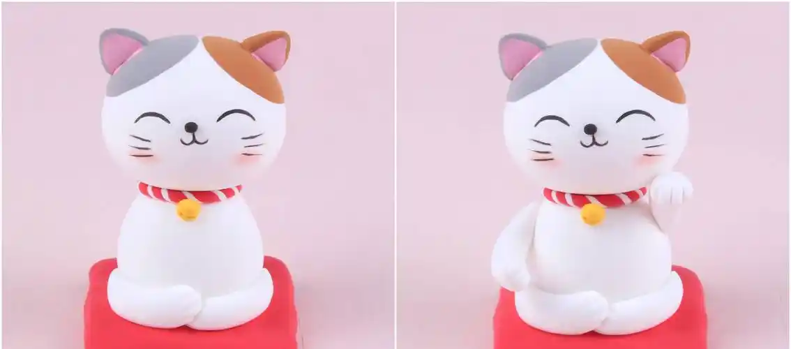 教大家做一只招财猫,简单易做,招财又可爱_粘土_白色_装饰