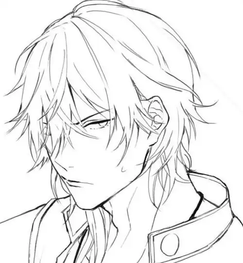 【素材】动漫男头绘画