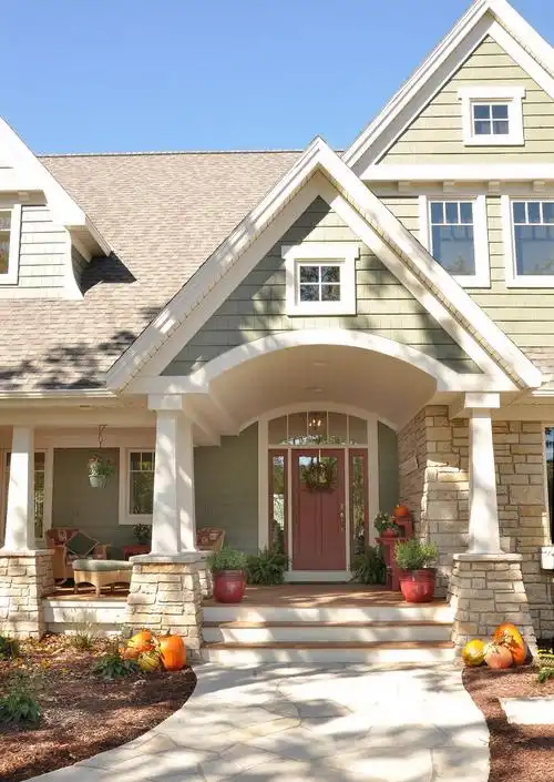 美式乡村风格别墅外观装修设计效果图片欣赏