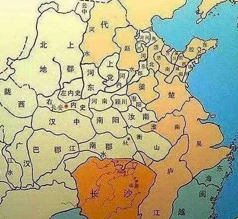 西汉分封示意图