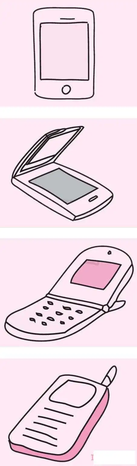 手机模型简笔画可爱