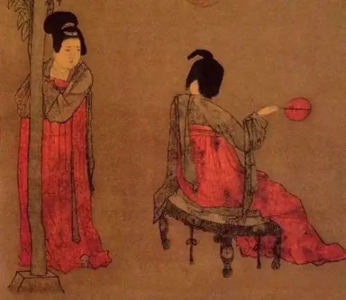 唐《挥扇仕女图》周昉 局部
