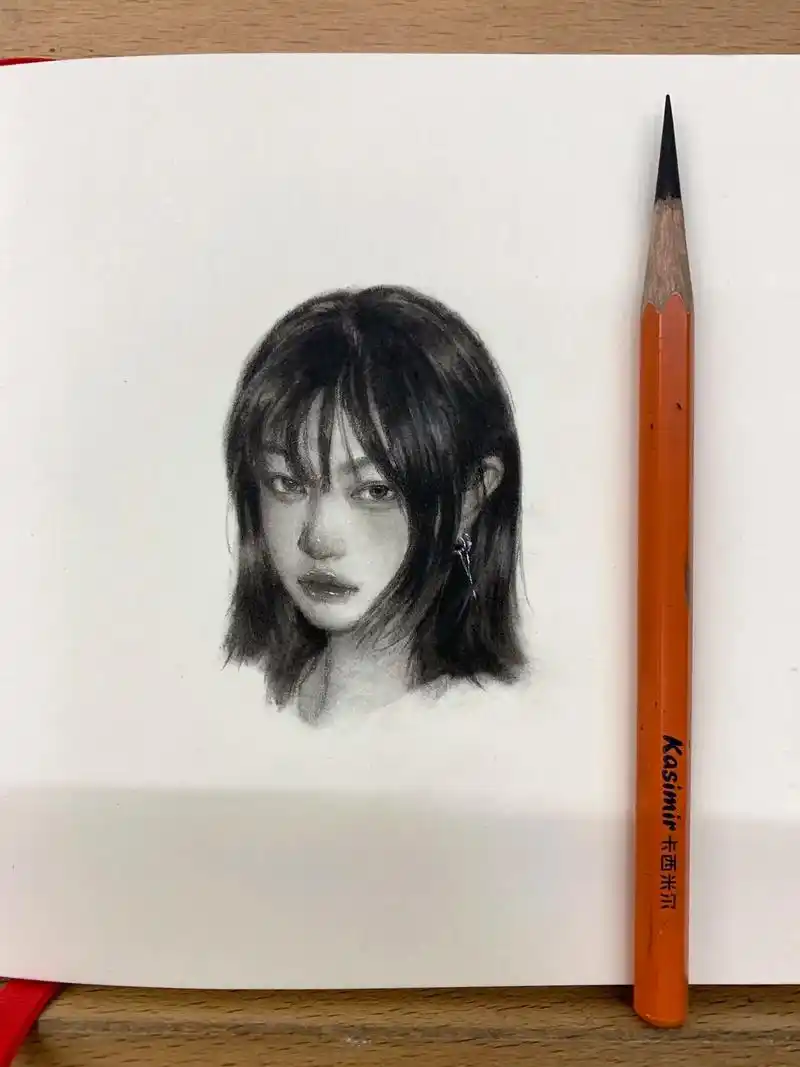 试用了新的方形素描本本涂了一张.图片拍了简 - 抖音