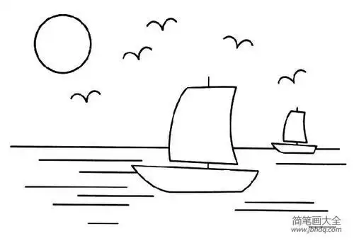 大海简笔画