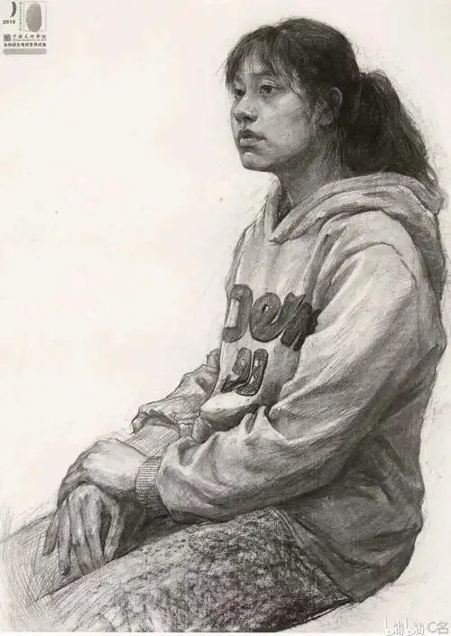 本文禁止转载或摘编 艺术 搞笑 绘画 国美 美术生 绘画资源 素描半身