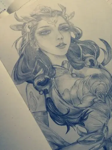 王者荣耀 杨玉环 手绘