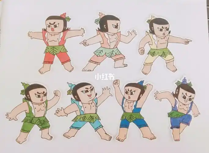 简笔画画葫芦娃加颜色