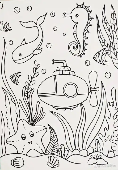 《海底世界》儿童画