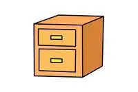 幼儿园卡通柜子简笔画