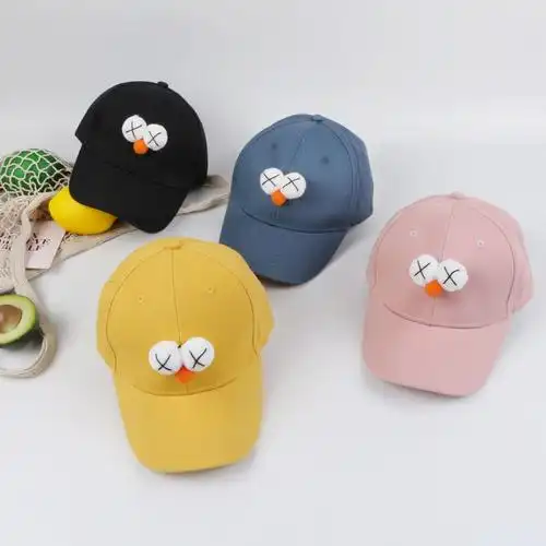 潮牌芝麻街鸭舌帽女夏天可爱百搭韩版棒球帽男学生儿童帽子厂家