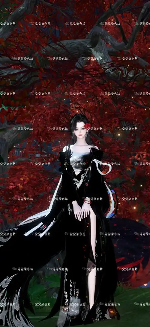 逆水寒手游时装染色|醉墨狂歌染色|黑丝绒.逆水寒手游时装染色 - 抖音