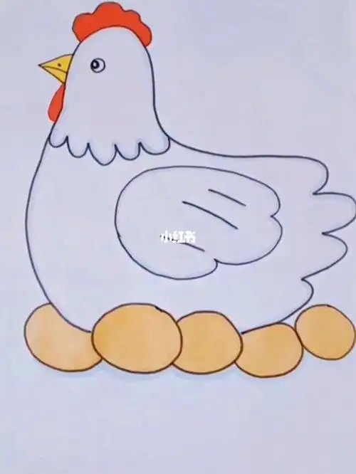 用手掌画孵蛋的老母鸡秒会哦