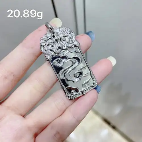 铂金950男士吊坠现货