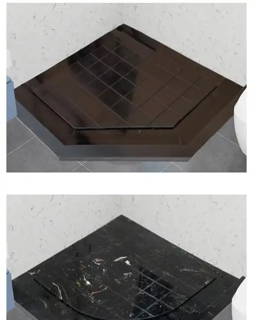 浴室脚踏石 淋浴房踏脚石底座钻石型长方形垫脚石槽底圆弧型脚踏石