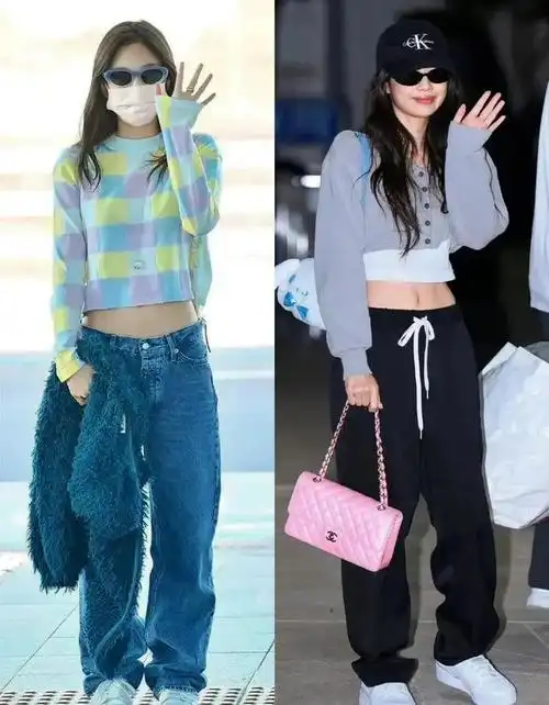 jennie机场街拍是毫不费力的时尚感