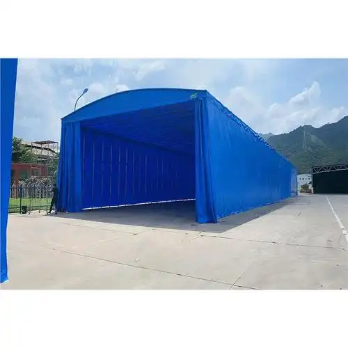 推拉折叠式帆布雨棚 佛山大型活动雨棚 抗风能力强