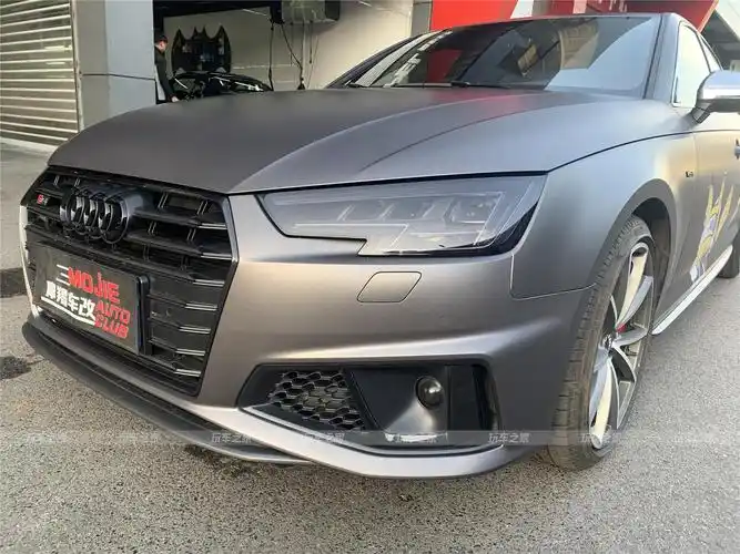 奥迪s4改色3m超哑金属深邃灰