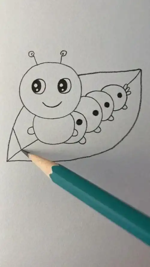 可爱的蚕宝宝画法 @{uid:1502349662339070,nick:经纪