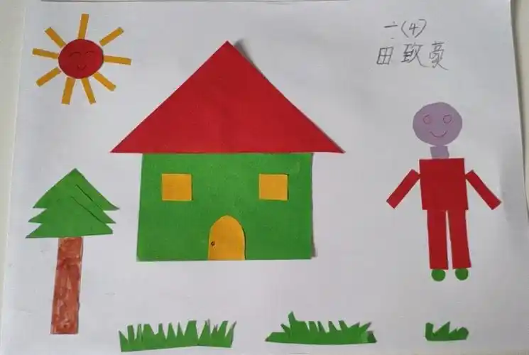 从认识到画出来,从具体到抽象,我们还创造了图形画,七巧板拼图,一起来