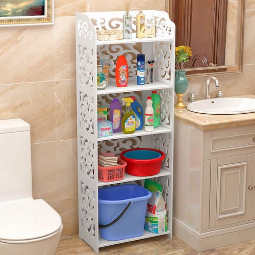 卫生间浴室置物架落地多层加高水桶脸盆架防水厕所浴室角架