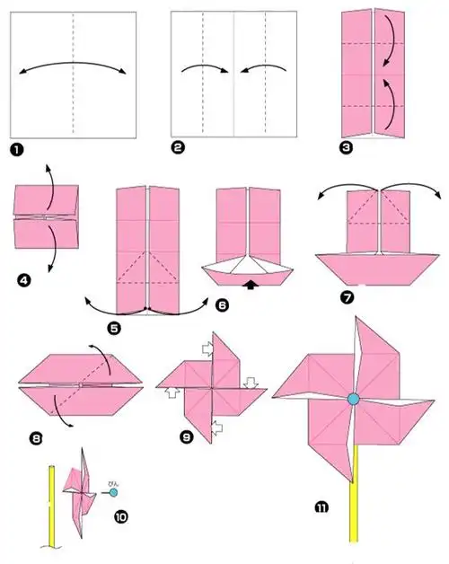 折纸,风车,纸风车