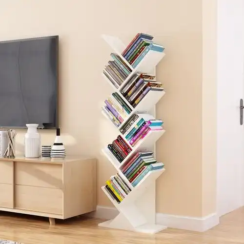 简约树形书架落地简易置物架经济型学生小型收纳书柜子省空间儿童视频