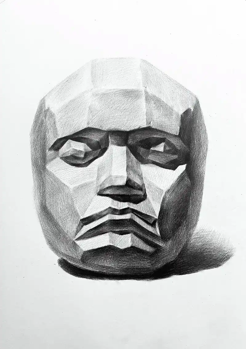 素描切面挂像步骤.———形体三步——— 步骤①:【构图】 定 - 抖音